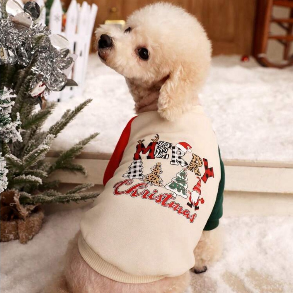 New Size Small Doggie Merry Christmas Sweatshirt Holiday Dog nwot